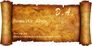 Domsitz Alex névjegykártya