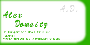 alex domsitz business card